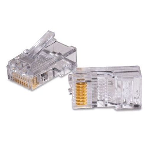 AMP RJ-45 Connector CAT 5E - Transparan - 1 Pak Isi 50 Pcs - Hitam