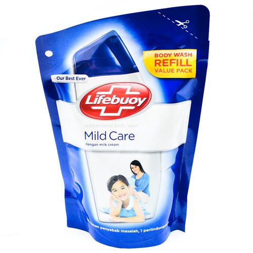 Lifebuoy Body Wash Refill - Mild Care - 1 Box Isi 24 Pouch @ 450 ml