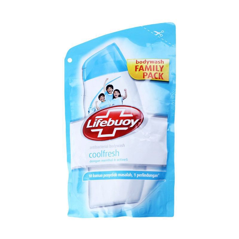 Lifebuoy Body Wash Refill - Cool Fresh - 1 Box Isi 24 Pouch @ 450 ml