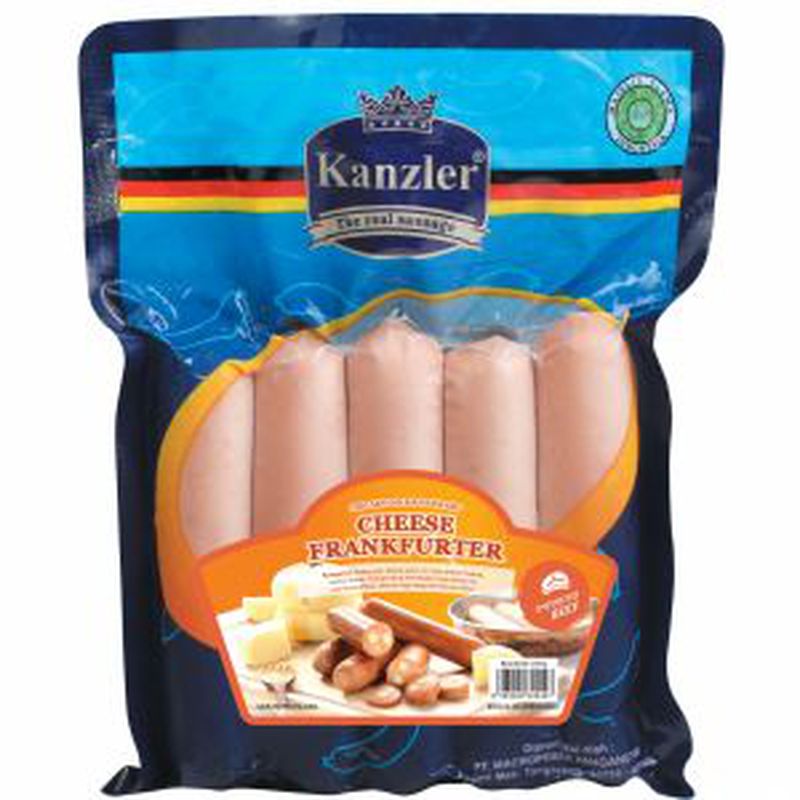  Kanzler Sosis  Cheese Frankfurter 1 Karton Isi 15 Pak 1 kg