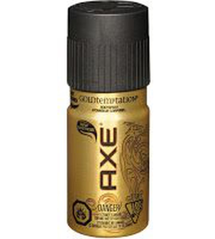 Axe Deodorant Gold Temptation - 150 ml - 1 Kotak Isi 12 Pcs - Gold - Hitam