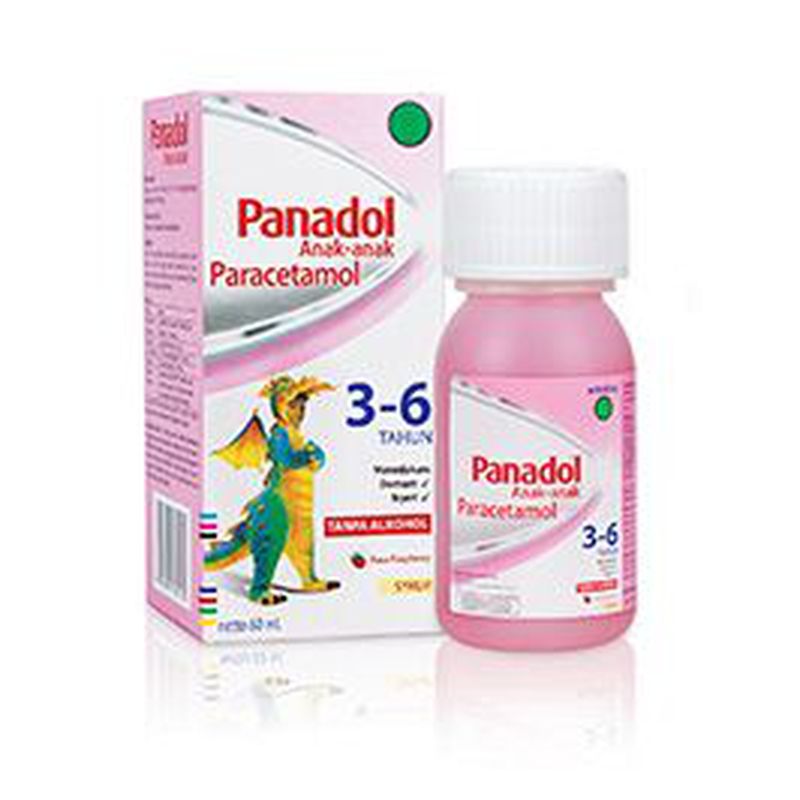 Panadol Syrup - 60 ml - 1 Kotak Isi 12 Pcs