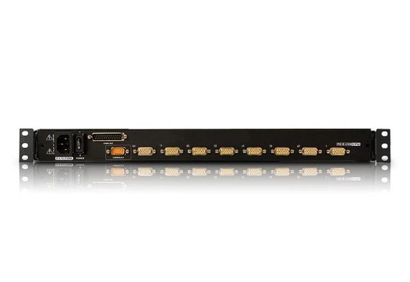 Aten Slideaway LCD KVM Switch CL5708 - 8-Port - Hitam - Hitam