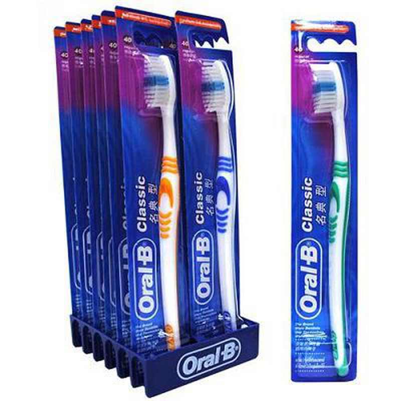 Oral B Sikat Gigi Classic S40 - Soft - Warna Campuran - 1 Karton Isi 12 ...