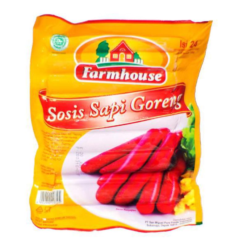 Farmhouse Sosis Sapi Goreng - 1 Karton Isi 5 Pak @ 24 Sosis
