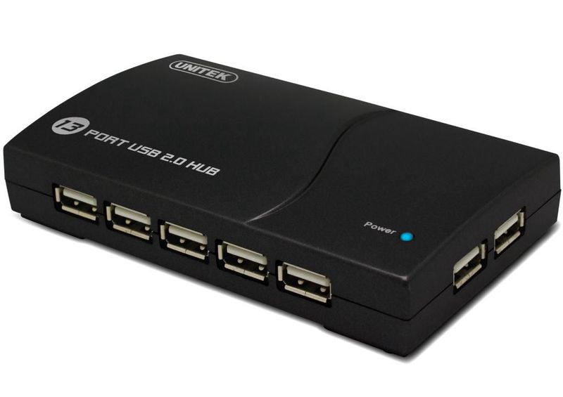 Unitek HUB Adapter USB 2.0 Y-2132 - 13 Port - Hitam
