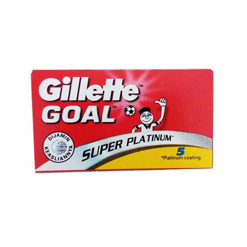 Gillette Goal Alat Cukur Super Platinum - 1 Karton Isi 20 Pak @ 5 Pcs