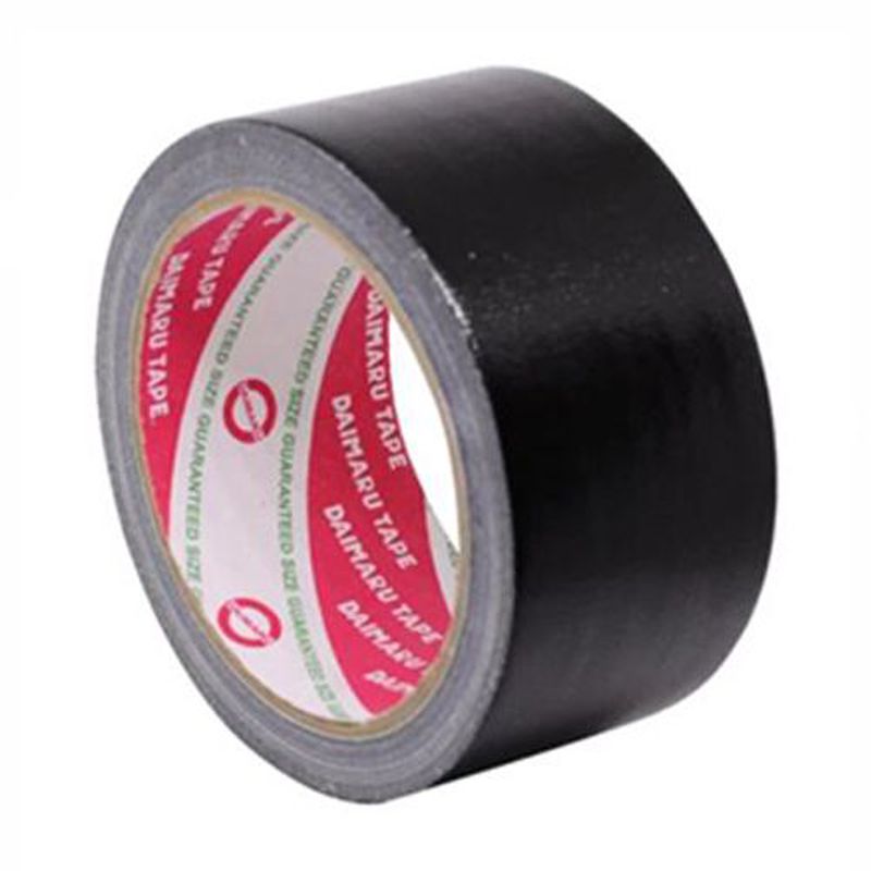 Daimaru Cloth Tape - 48 mm x 12 Meter - Hitam - 1 Box Isi 60 Roll - Hitam