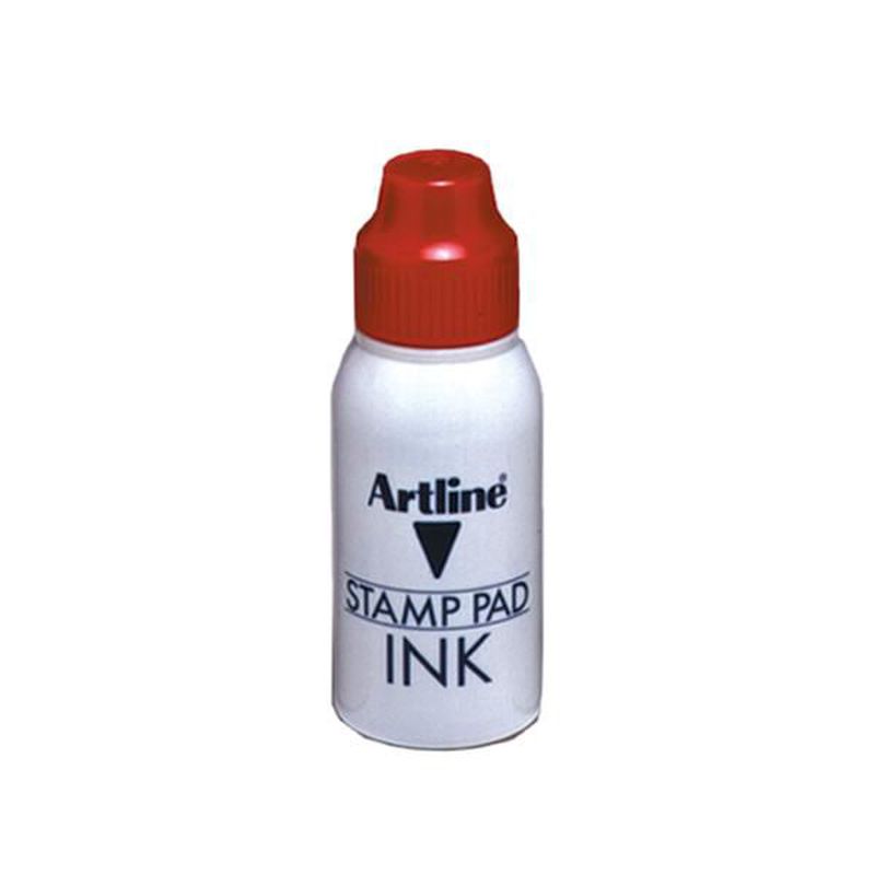 Artline Stamp Pad Ink ESA2N Merah 1 Kotak Isi 12 Botol 50 ml