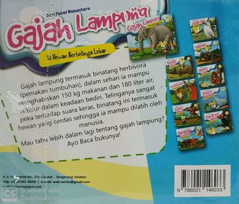Seri Fabel Nusantara Gajah Lampung Si Hewan Bertelinga Lebar Buku