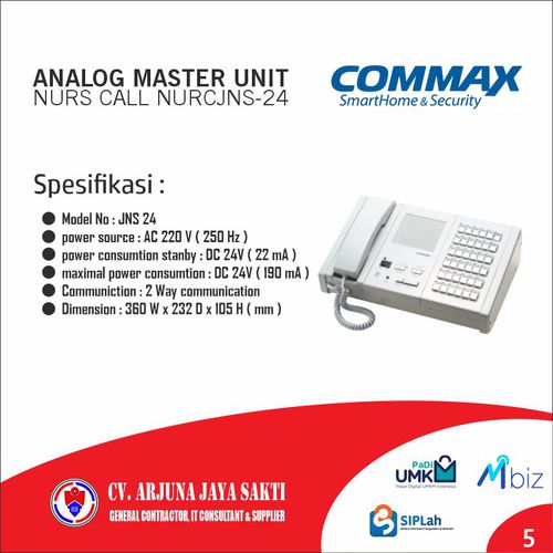 ANALOG MASTER UNIT UNTUK KAPASITAS 24 STATION NURCJNS-24