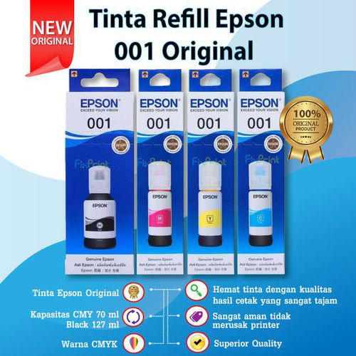 TINTA PRINT EPSON 001 ALL COLOR - CYAN