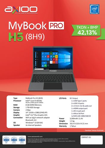 Laptop Axioo Mybook Pro H5 (8H9)