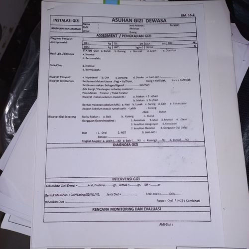 Lampiran Isi Status Rawat Inap - RM 15.2 - Asuhan Gizi Dewasa (buku)