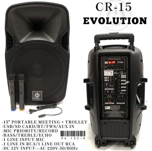 Speaker aktif Crimson portebel wireless 15 inch CR15 EVOLUSION, Bluetooth