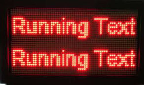 Running Text & Sign Letter 1 Warna