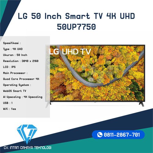 LG 50 Inch Smart TV 4K UHD 50UP7750
