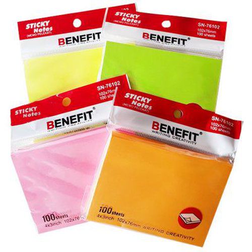 STICKY NOTES BENEFIT 102 MM X 76 MM 100 LEMBAR SN-76102M (ATK) - Orange
