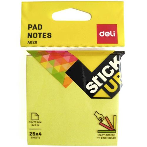 Stick On Notes Deli Neon Color A020 3x3