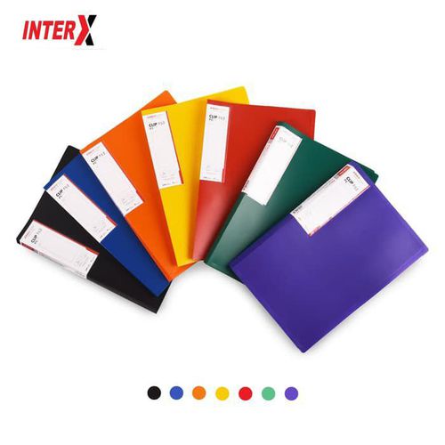 Map Jepit Plastik Clip File Inter X Folder - Merah