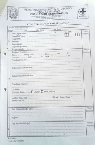 Komunikasi Antar Unit Pelayanan. RSAB