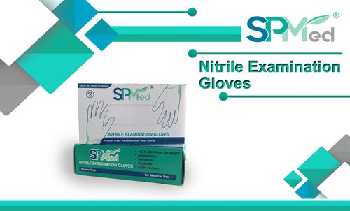 SPMed Nitrile Powder Free Examination Gloves - L