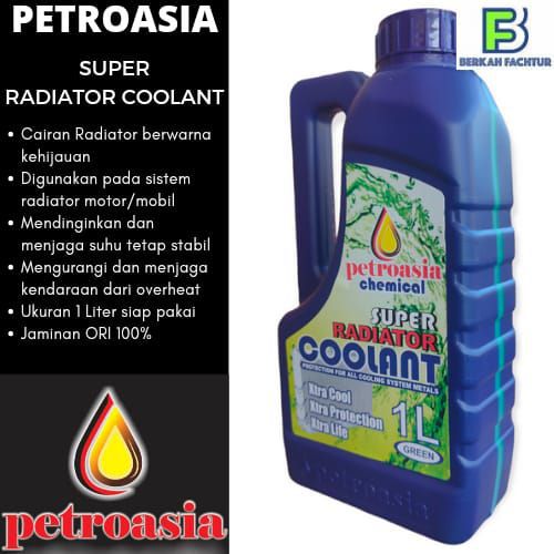 AIR RADIATOR/CAIRAN RADIATOR-Coolant 1 LITER HIJAU-PETROASIA CHEMICAL