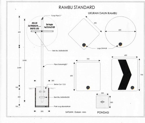 RAMBU LALU LINTAS (STANDART) UK 60 x 60 CM DAN CHEVRON UK 60 X 75 CM