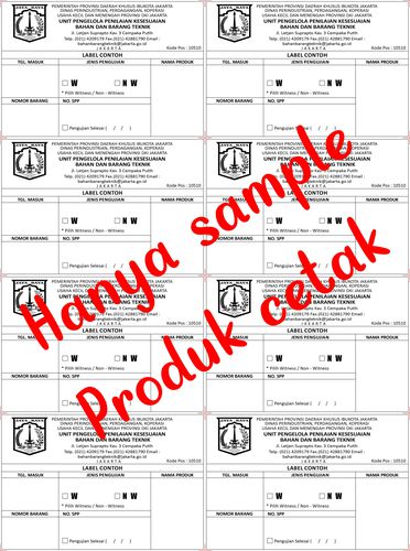 Stiker Label sample