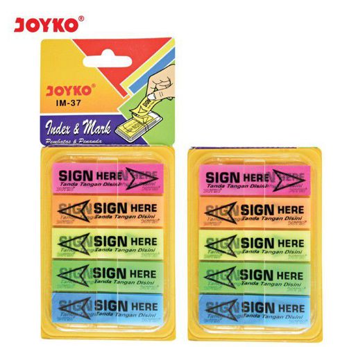 Sign here stiker berwarna