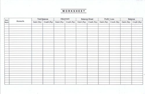 Form Work Sheet