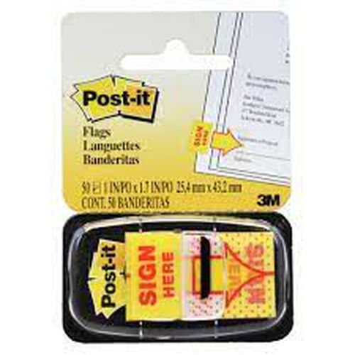 Post it sign here