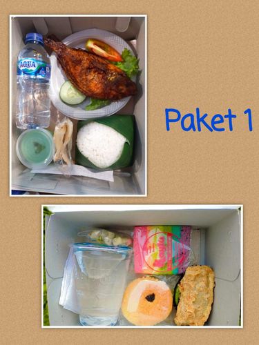 PAKET NASI BOX + SNACK BOX , RP. 51.000 - Peket 1