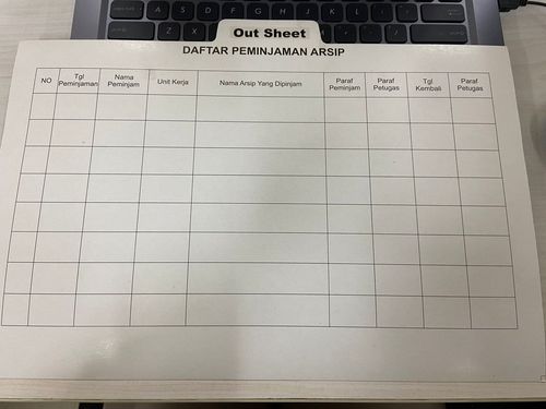 kertas out sheet