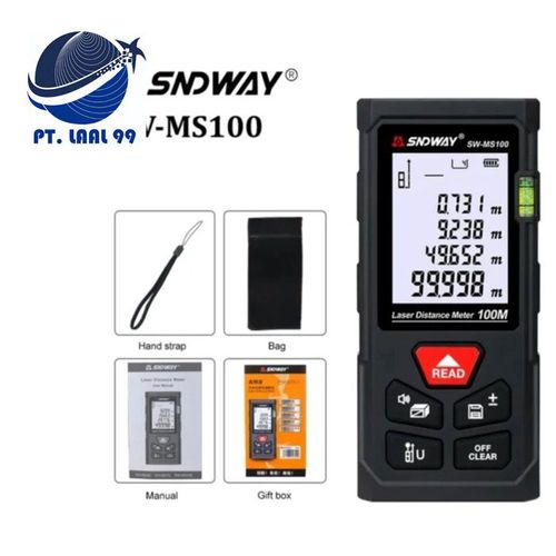 100m Laser Distance Digital Meteran Pengukur Jarak Jauh Meter - Sndway ...