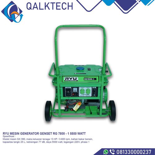 RYU MESIN GENERATOR GENSET RG 7800- 1 5500 WATT