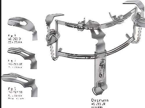 DINGMANN MOUTH GAG COMPL. W.FRAME, 3 T. DEPR. + 2 BL
