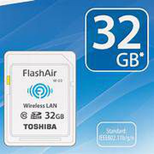 TOSHIBA FLASHAIR W-03 WIRELESS SD FLASH MEMORY CARD 16 GB WI-FI FULL HD