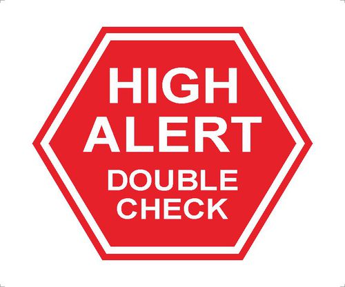 Stiker high Alert ukuran A3 Pus Tempel