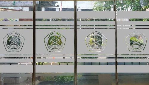 Cutting Sticker Kaca Sandblast Custom Motif Logo (70 x 100cm)