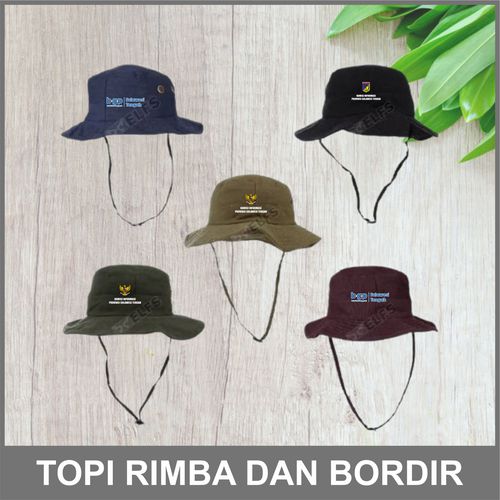 Topi rimba / treveling topi rimba dan bordir