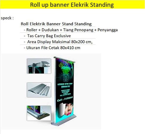 roll elektrik banner stand standing