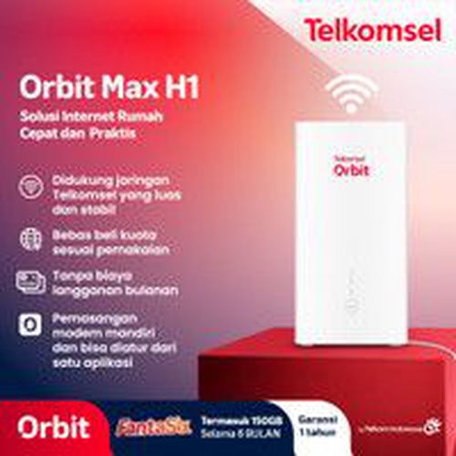 Telkomsel Orbit Max H1 Modem WiFi 4G High Speed Bonus Data - MAX H1