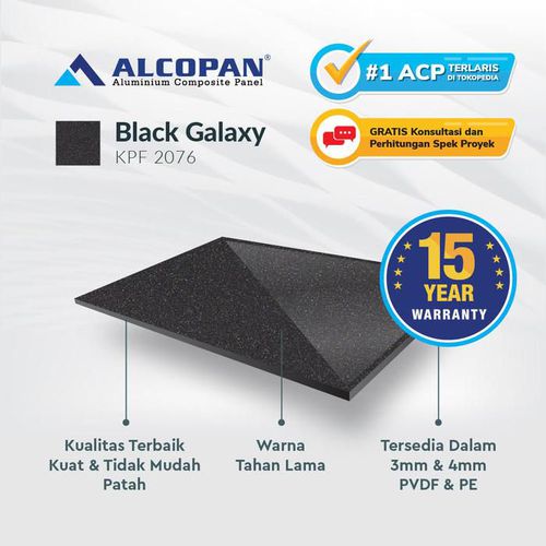 ACP Alcopan 4mm PV - aluminium composite panel - Hitam