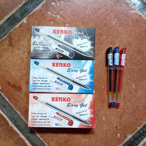 Pen Easy Gel Kenko - Merah/Biru/Hitam - Merah