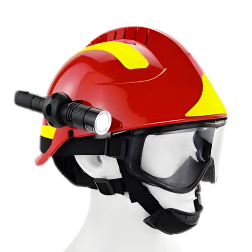 Helm Rescue Pemadam Model F2 Anben Fire Plus Senter - Kacamata Safety