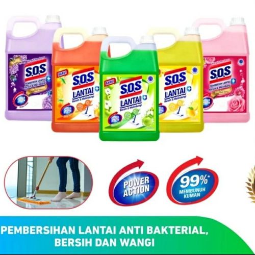 SOS FLOOR CLEANER / PEMBERSIH LANTAI 4 LITER JERIGEN