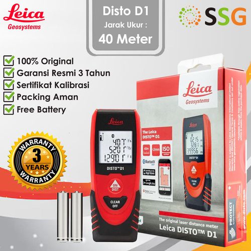 Distometer Leica D1 / Meteran Laser Leica D1 (jarak ukur 40 meter ...