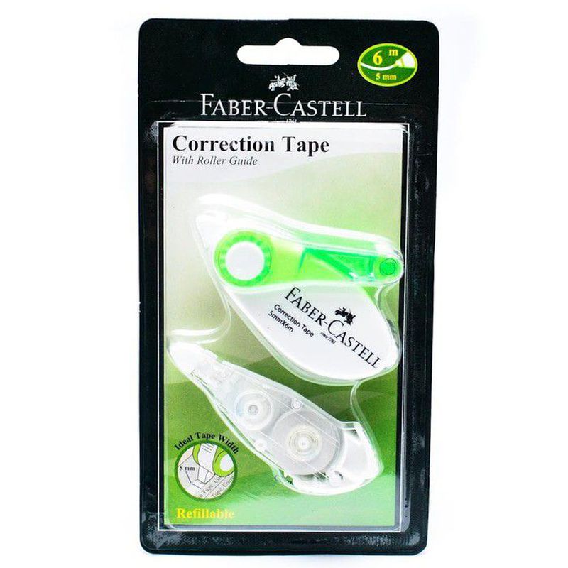 Faber Castell Correction Tape SR 506 + Refill (biru, hijau, pink
