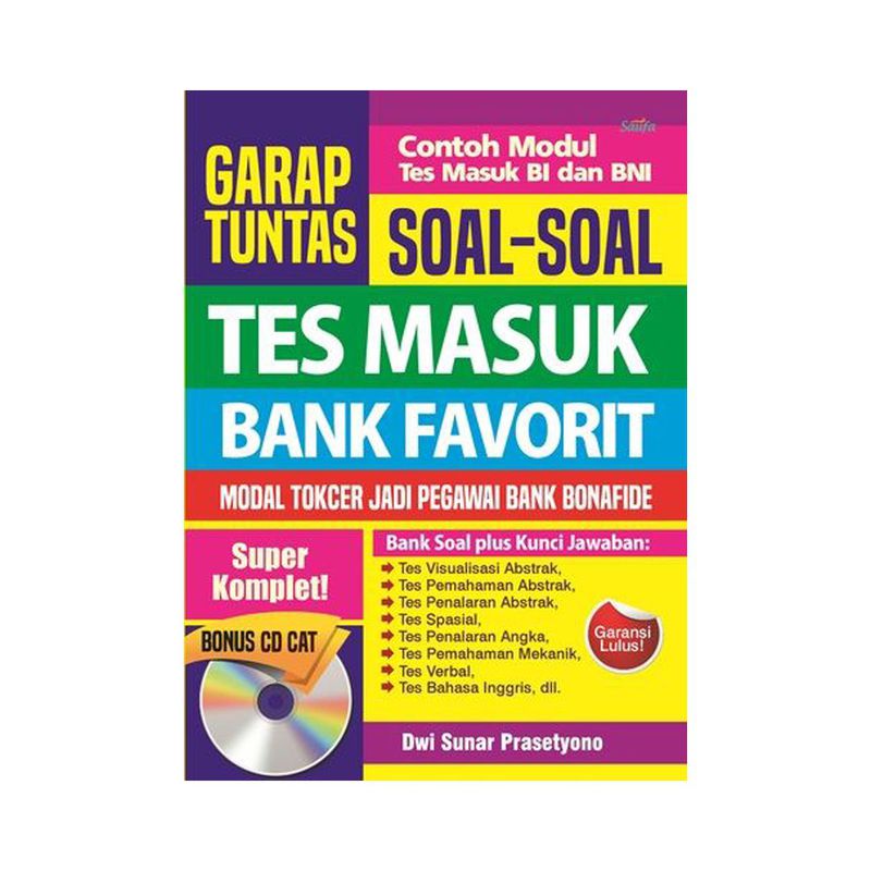 Buku Garap Tuntas Soal Soal Tes Masuk Bank Favorit Bonus Cd